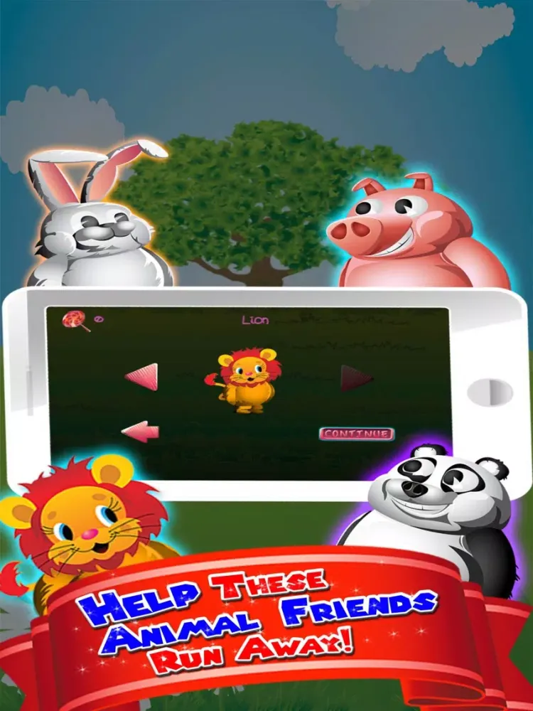 Hungry Panda and Animal Friends Run - How many Lollipop and Jellybeans can you find on the way? iPad  Ekran Görüntüleri