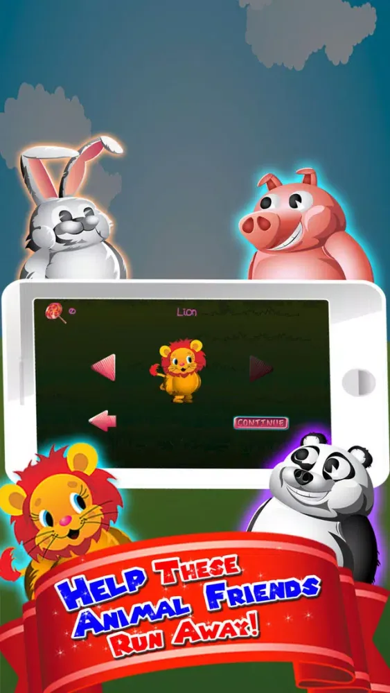 Hungry Panda and Animal Friends Run - How many Lollipop and Jellybeans can you find on the way? Ekran Görüntüleri