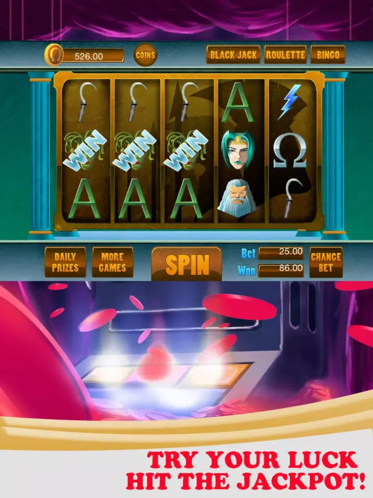 Ace Olympus God Titan Slots Games - All in one Casino Pack Roulette, Bingo and Blackjack iPad  Screenshots