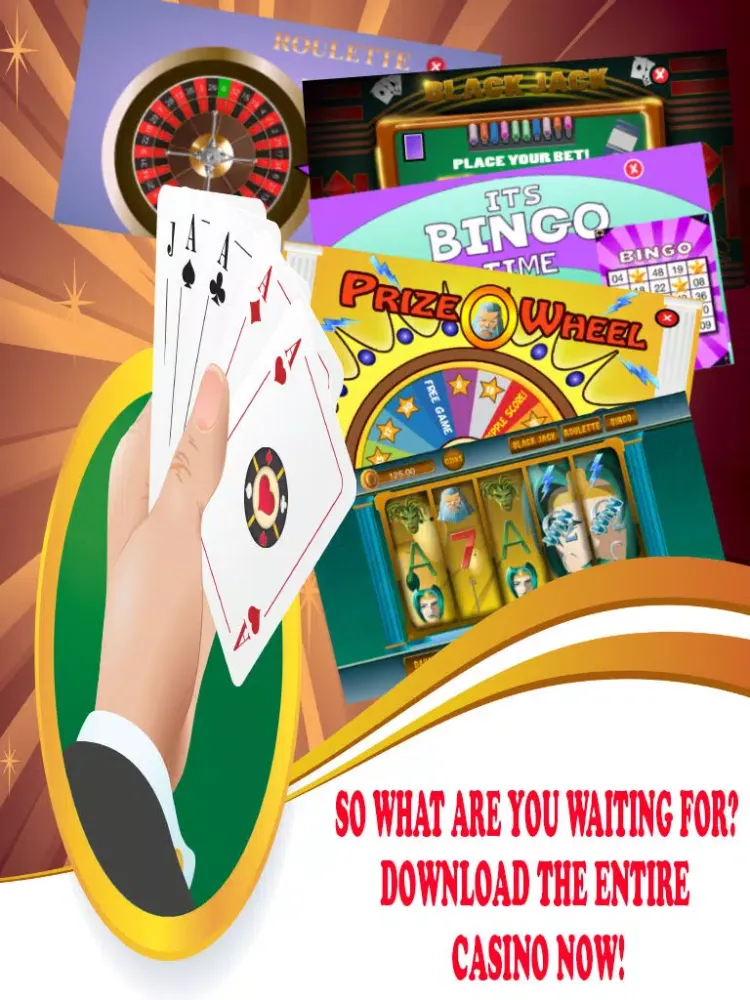 Ace Olympus God Titan Slots Games - All in one Casino Pack Roulette, Bingo and Blackjack iPad  Screenshots