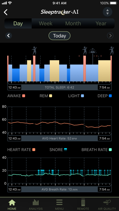 Tangkapan layar Tempur-Pedic® Sleeptracker-AI®