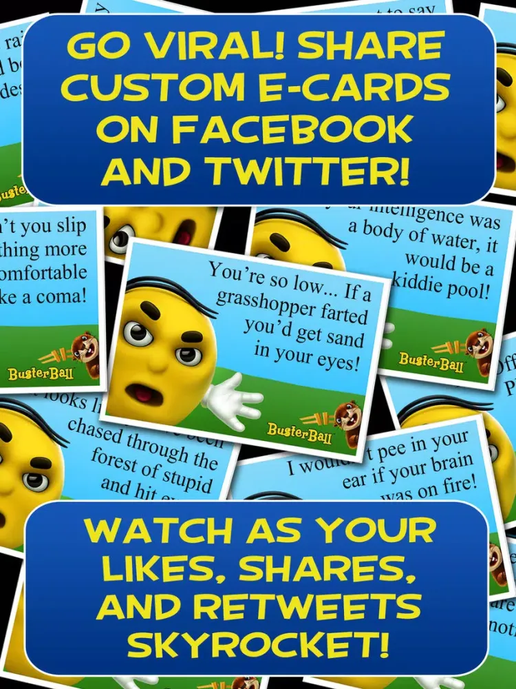 Capturas de tela do Buster Talks! Funny Insult and Comeback Generator iPad 