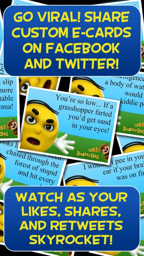 Capturas de tela do Buster Talks! Funny Insult and Comeback Generator