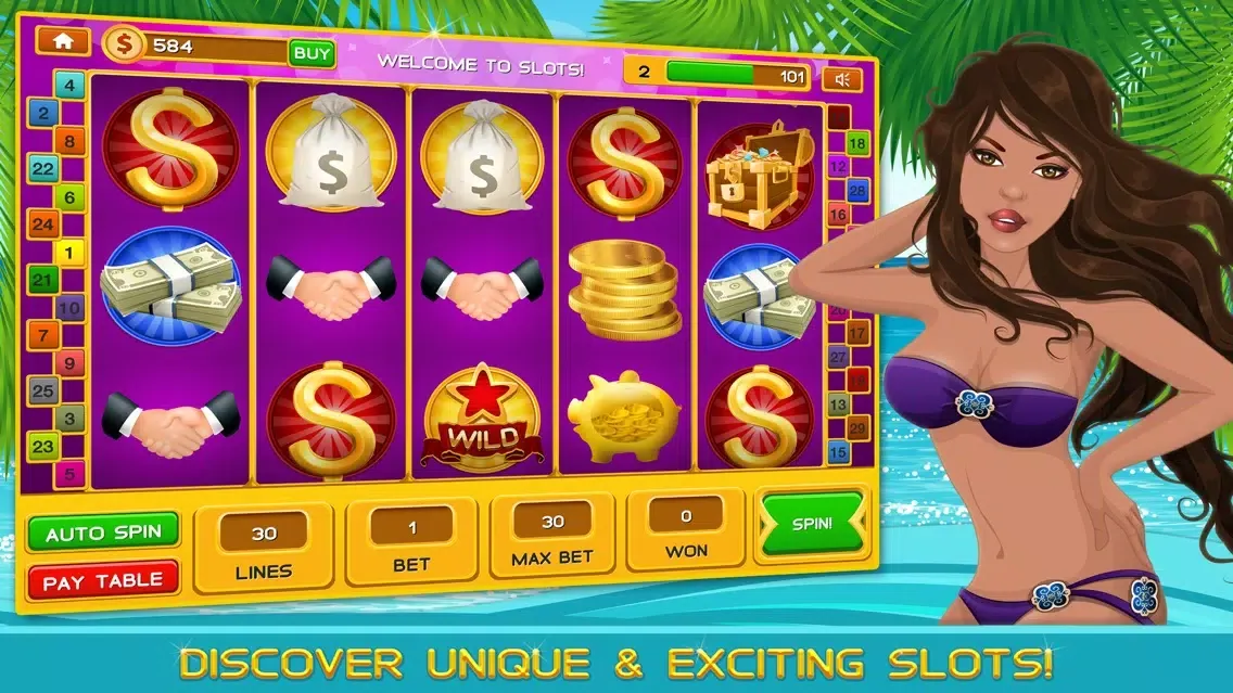 Caribbean Vacation Casino Slots FREE - The Big Bonus Vegas Slot Machine Game Ekran Görüntüleri