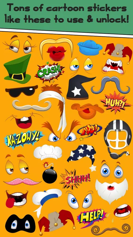صور Funny Cartoon Face Photo Booth - Comic Book Photography from Crazy Toon Stickers for your Pictures