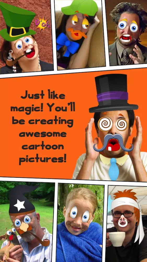 صور Funny Cartoon Face Photo Booth - Comic Book Photography from Crazy Toon Stickers for your Pictures