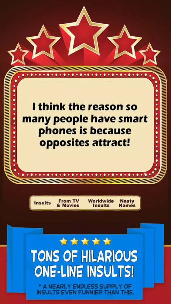 Joke Insults - Funny Comebacks, Mean Wisecracks & Rude Humor应用截图