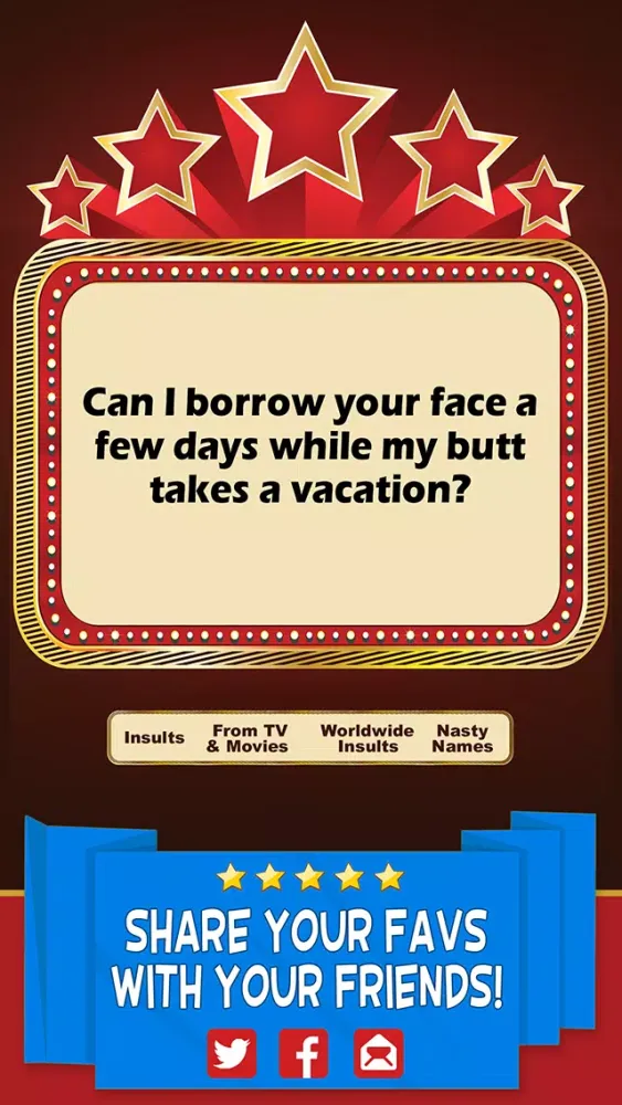 Joke Insults - Funny Comebacks, Mean Wisecracks & Rude Humor应用截图