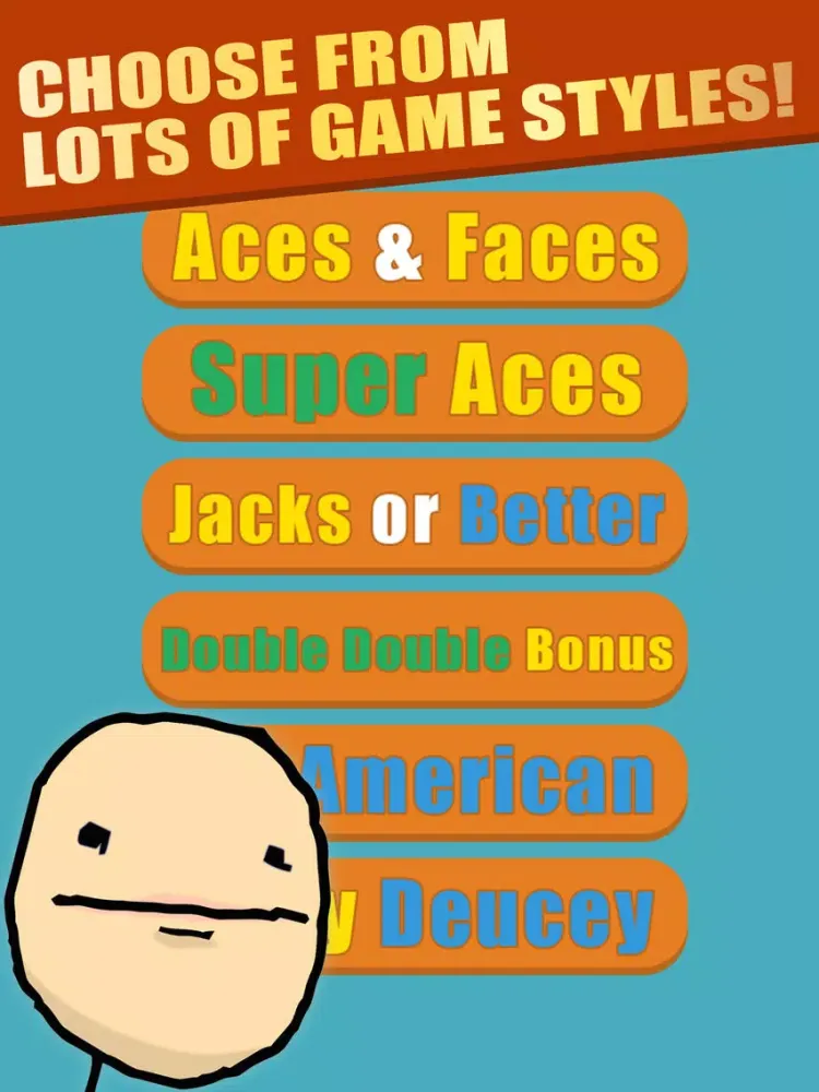 صور Rage Video Poker - New Comic Troll Face Casino Cards iPad 