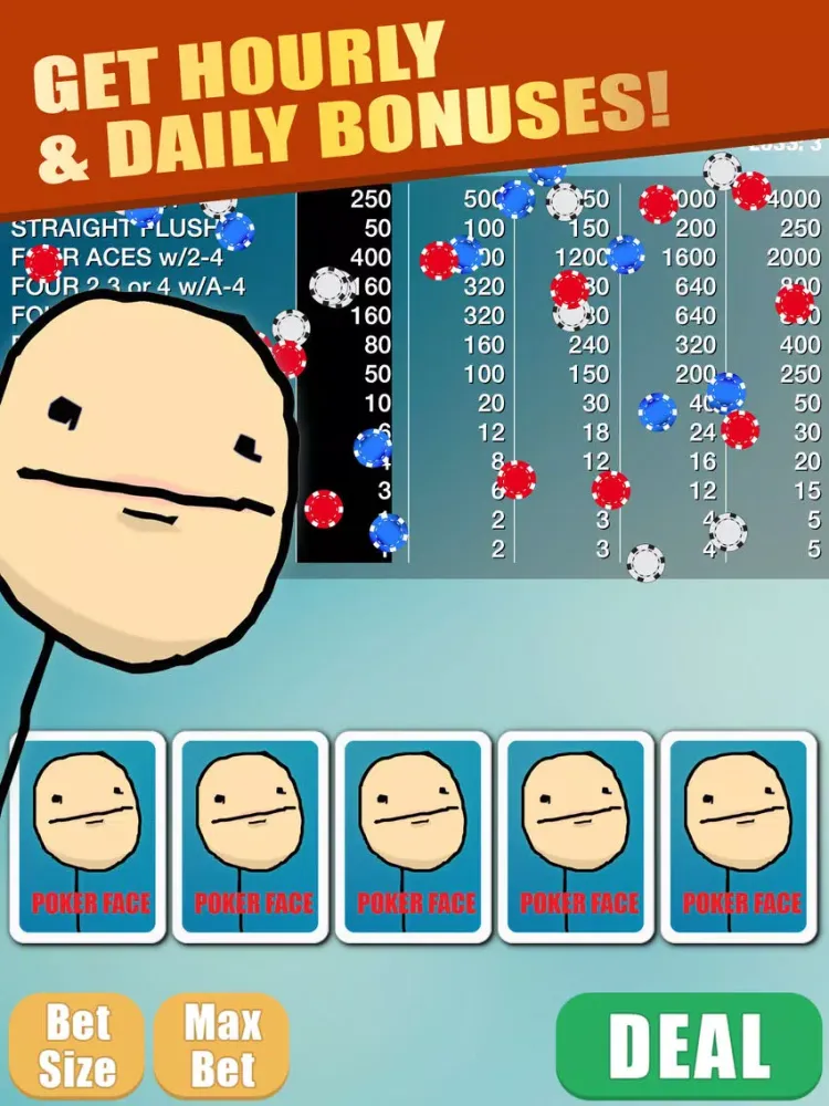 صور Rage Video Poker - New Comic Troll Face Casino Cards iPad 