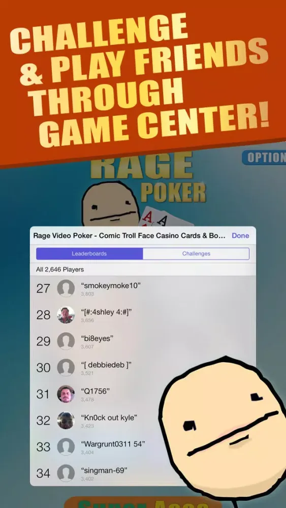 صور Rage Video Poker - New Comic Troll Face Casino Cards