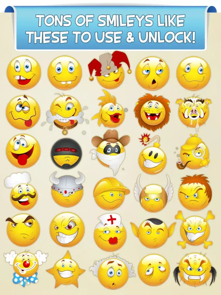 Smiley Face Photo Booth - Funny Emoticon Picture Stickers & Awesome Emoji iPad 应用截图