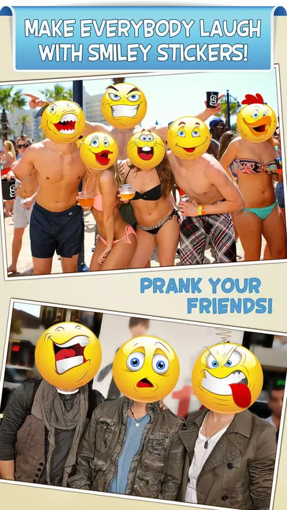 Smiley Face Photo Booth - Funny Emoticon Picture Stickers & Awesome Emoji应用截图