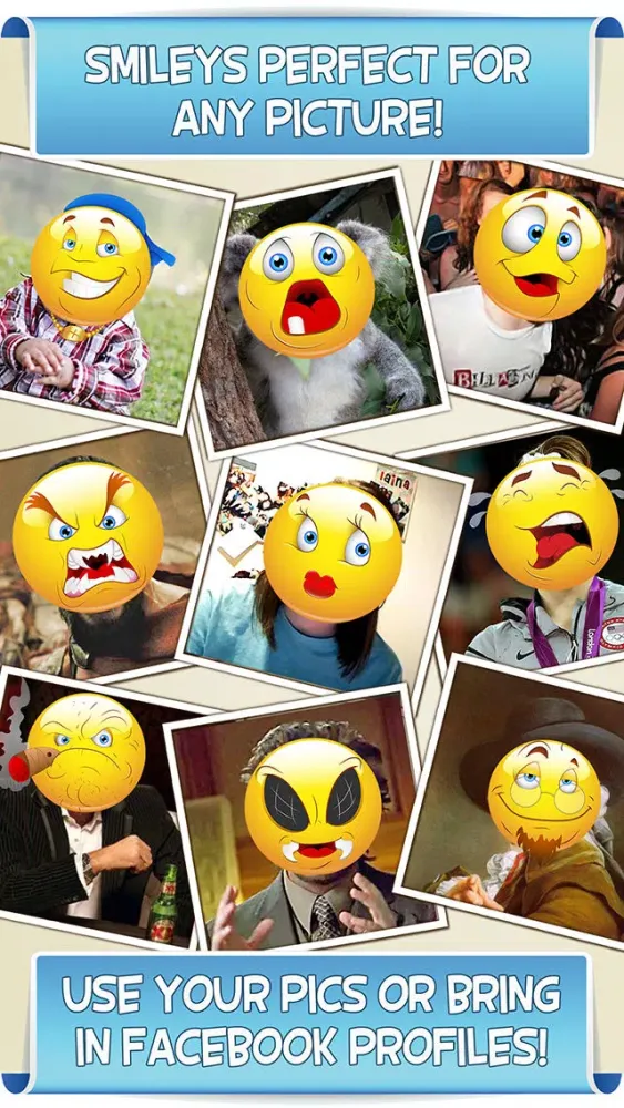 Smiley Face Photo Booth - Funny Emoticon Picture Stickers & Awesome Emoji应用截图