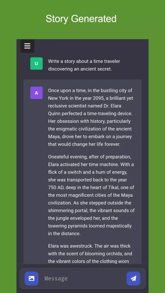 Captures d'écran de AI Story Generator