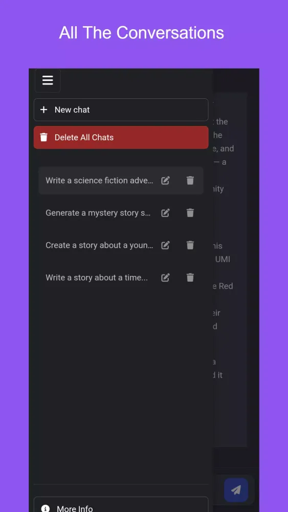 Captures d'écran de AI Story Generator