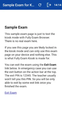 Capturas de pantalla de Fully Exam Kiosk