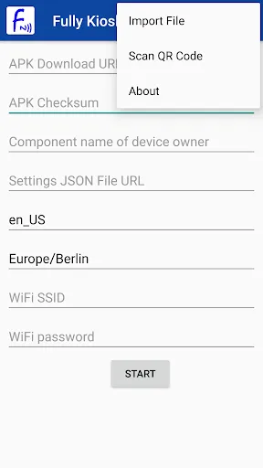 Fully Kiosk Provisioner Screenshots