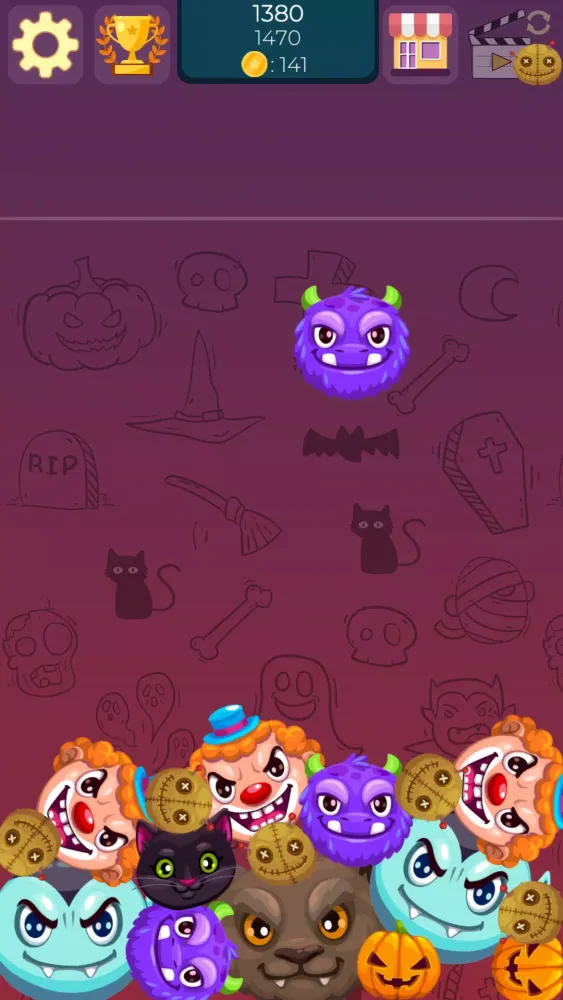 Capturas de pantalla de Halloween monsters merge