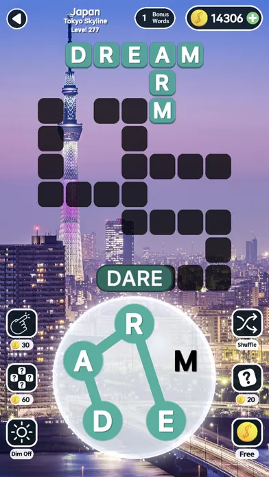 Capturas de tela do Word Swipe Connect World Tour