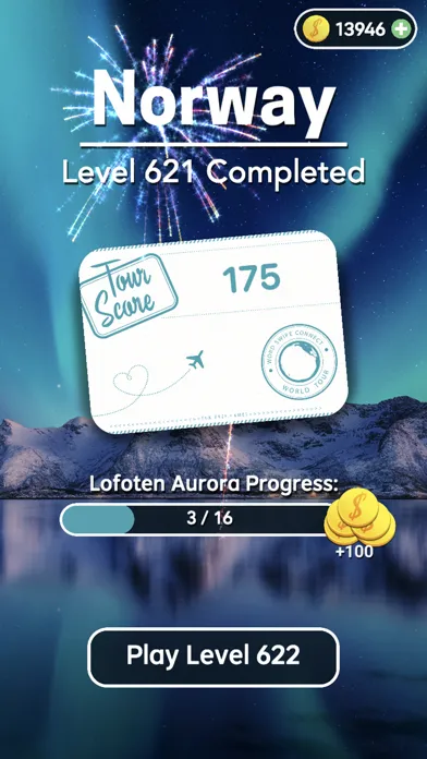 Capturas de tela do Word Swipe Connect World Tour