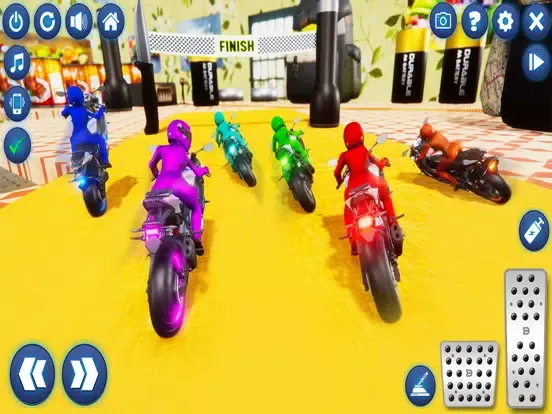 Superhero Bike Tabletop Racing iPad Screenshots