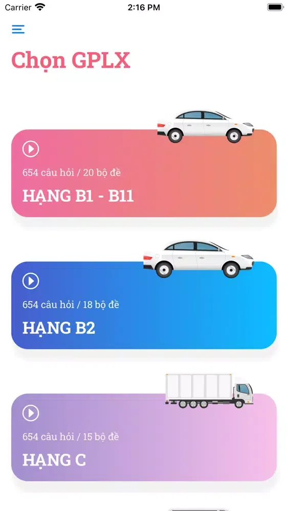 Thi Giấy Phép Lái Xe. Screenshots