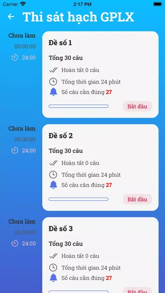 Thi Giấy Phép Lái Xe. Screenshots