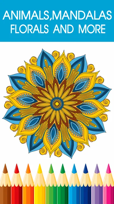 Screenshot di Adult Coloring Book - Free Mandala Color Therapy & Stress Relieving Pages for Adults 2