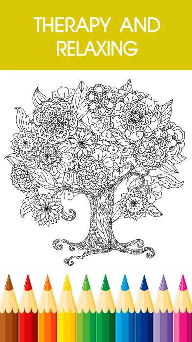 Screenshot di Adult Coloring Book - Free Mandala Color Therapy & Stress Relieving Pages for Adults 2