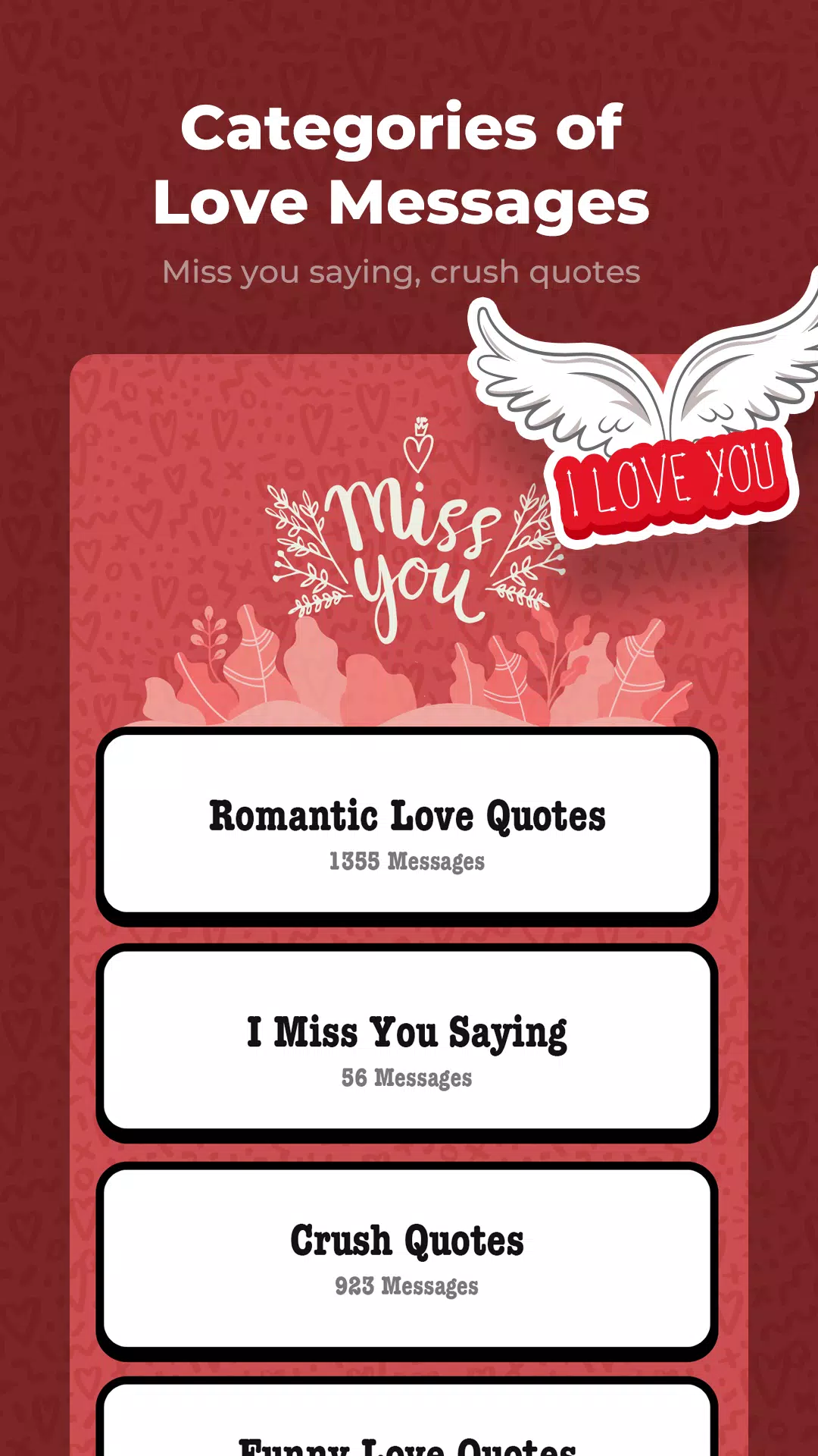 I Miss You & Love Messages Screenshots