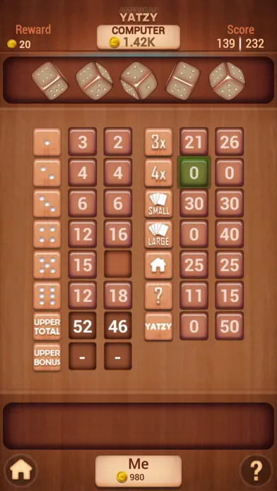 ภาพหน้าจอของ Yatzy Classic Dice Board fun