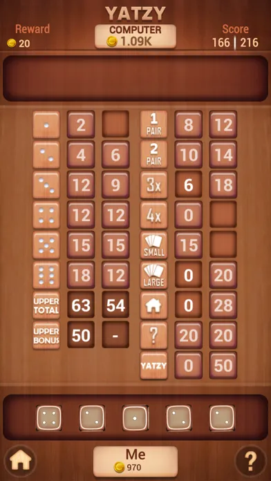 ภาพหน้าจอของ Yatzy Classic Dice Board fun