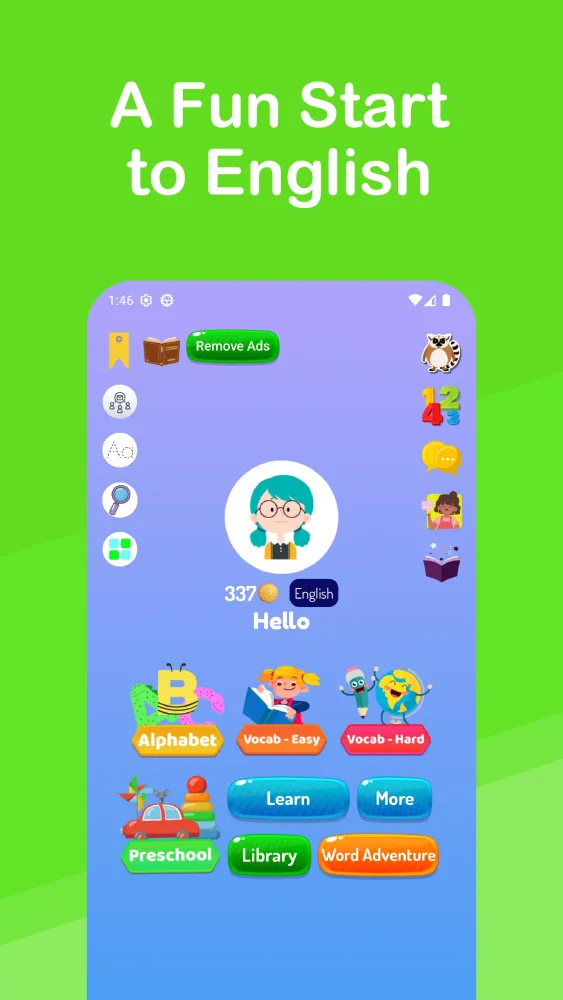 Скриншоты English for kids