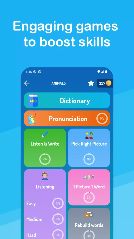 Скриншоты English for kids