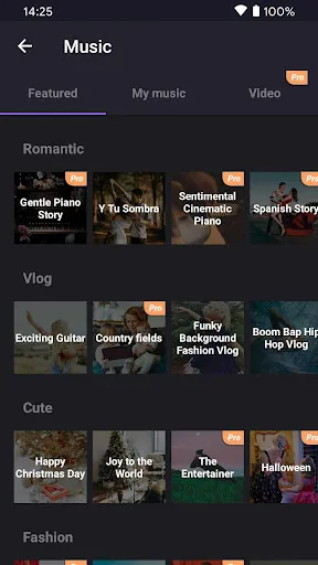Ảnh chụp màn hình của Video Maker Music Video Editor