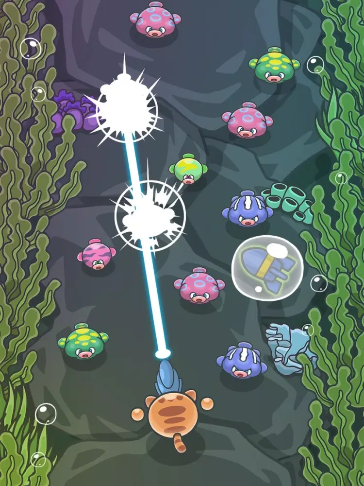 Tangkapan skrin Cat Water Adventure - POP Fish iPad 