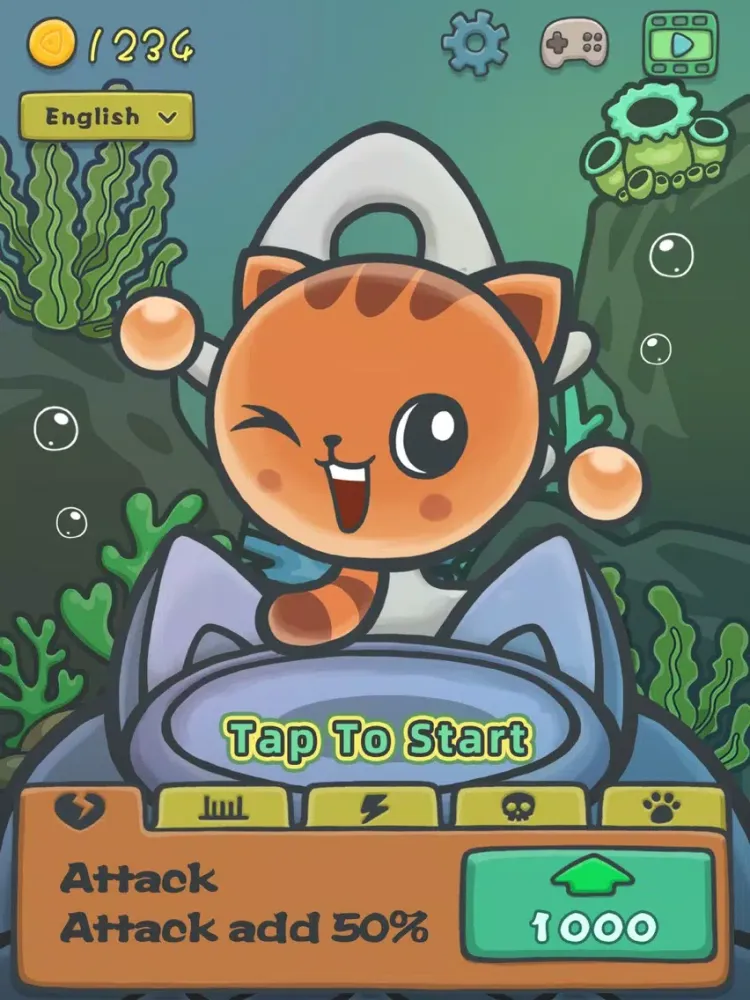 Tangkapan skrin Cat Water Adventure - POP Fish iPad 
