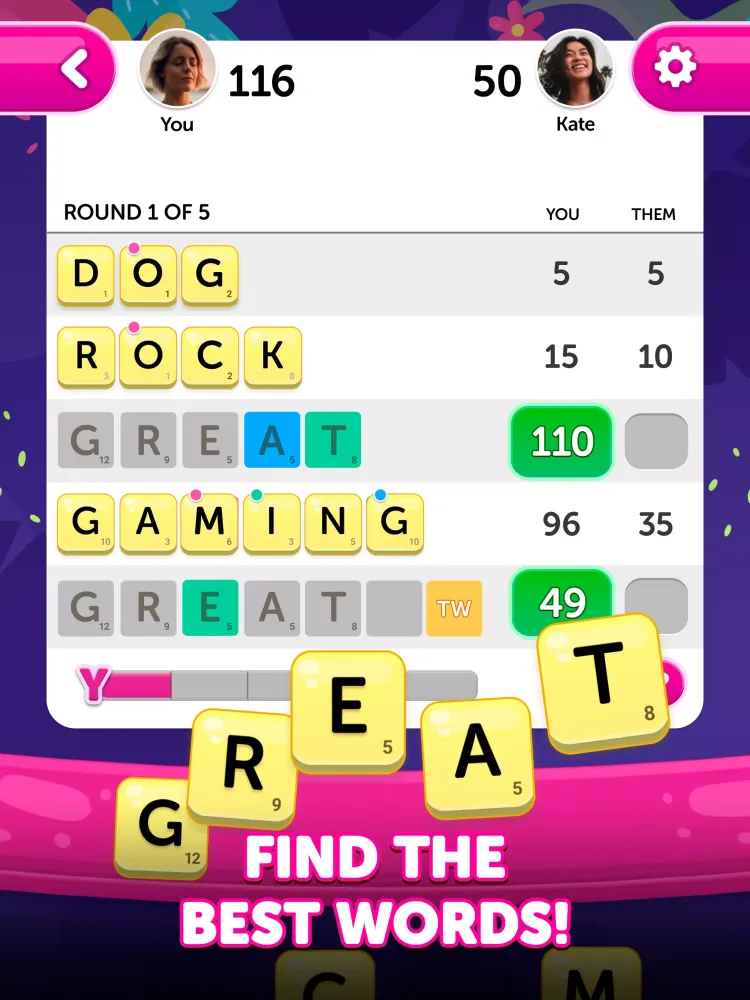 Ảnh chụp màn hình của Dice Words