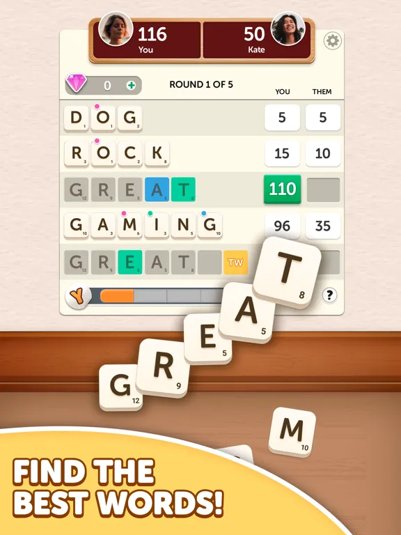 Ảnh chụp màn hình của Word Yatzy - Fun Word Puzzler iPad