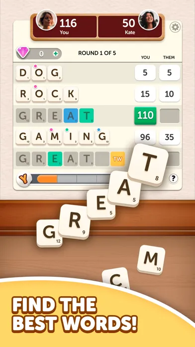 Ảnh chụp màn hình của Word Yatzy - Fun Word Puzzler