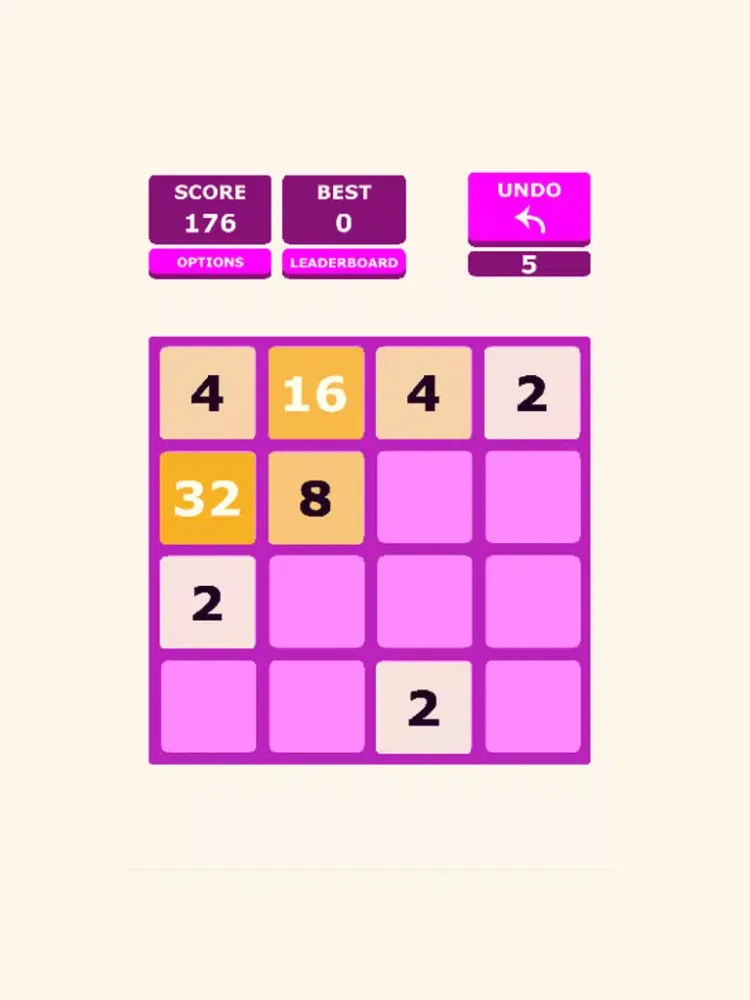 Capturas de tela do 2048 Pink Colors iPad 