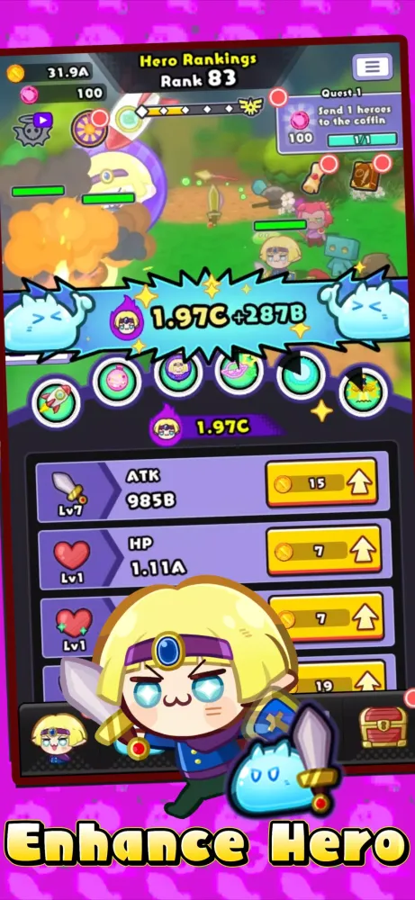 Ranking of Heroes: Idle Game Screenshots