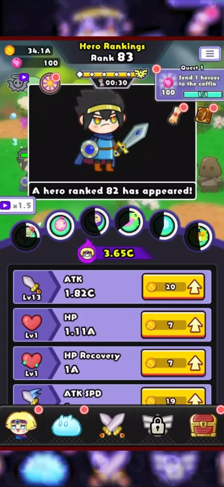 Ranking of Heroes: Idle Game Screenshots