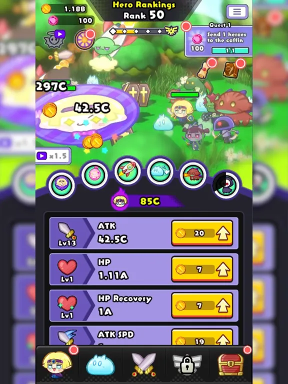 صور Ranking of Heroes: Idle Game iPad 