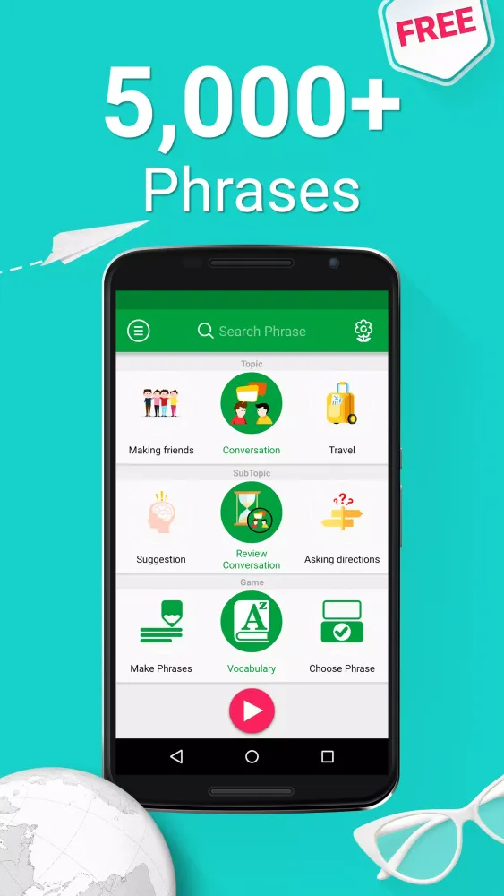 Learn French - 5,000 Phrases Screenshots