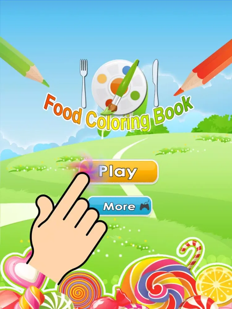 Food Coloring Book Kids Painting Free Printable Coloring Pages iPad 应用截图