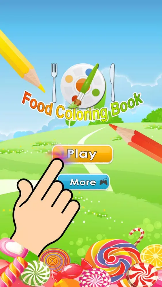 Food Coloring Book Kids Painting Free Printable Coloring Pages应用截图