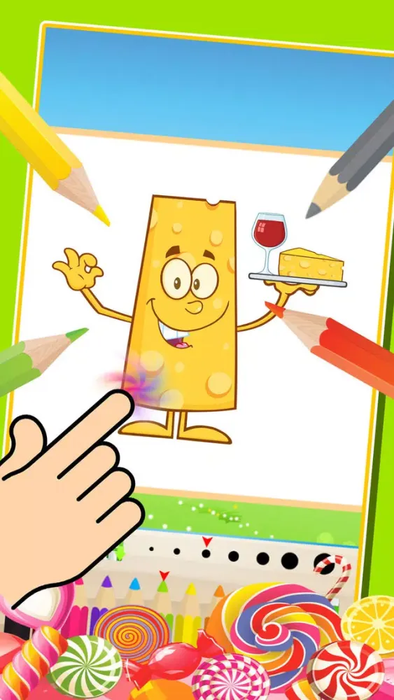 Food Coloring Book Kids Painting Free Printable Coloring Pages应用截图