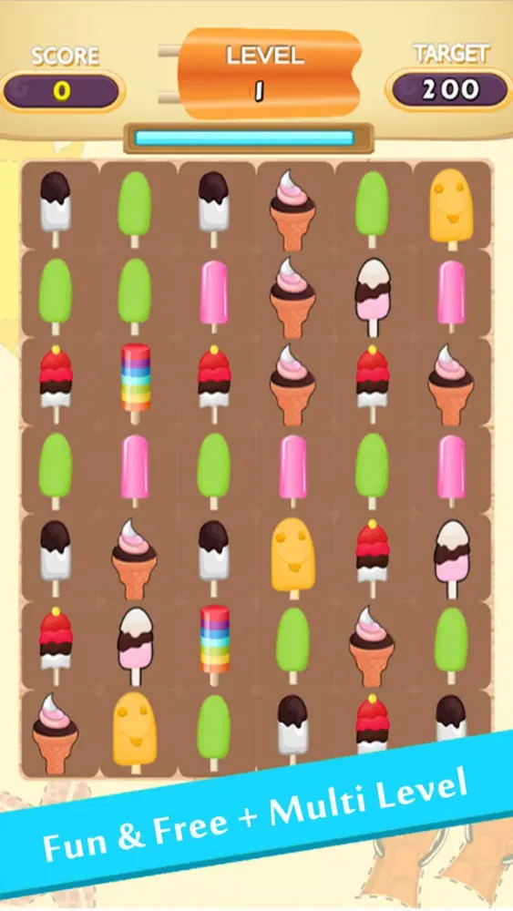 ภาพหน้าจอของ Ice Cream Match 3 Puzzles : Free Fun Games for Girls & Kids